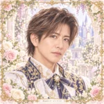 木村拓哉の非公式イメージイラスト。白・紺・金の衣装と花の装飾。