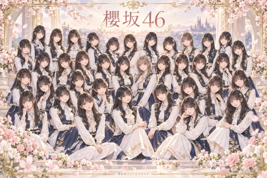櫻坂46の非公式イメージイラスト
