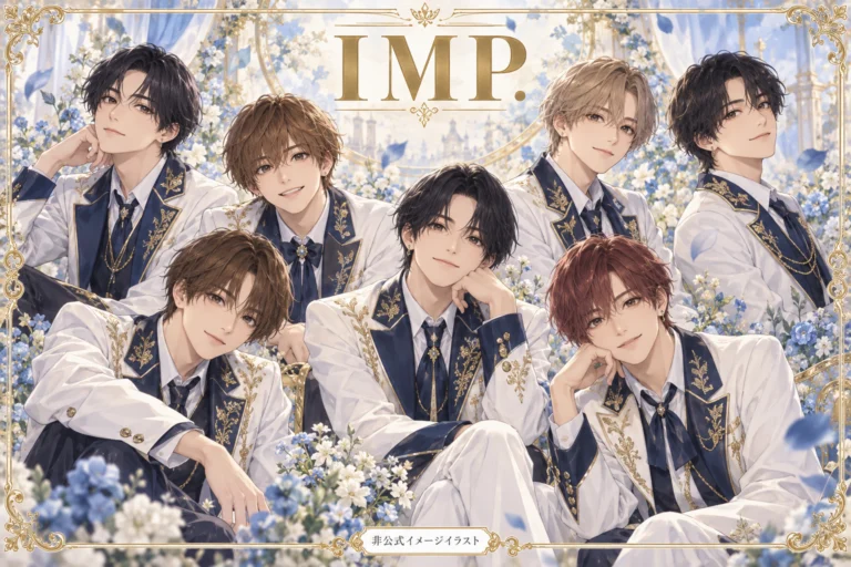 IMP.をイメージした非公式アニメ風グループイラスト