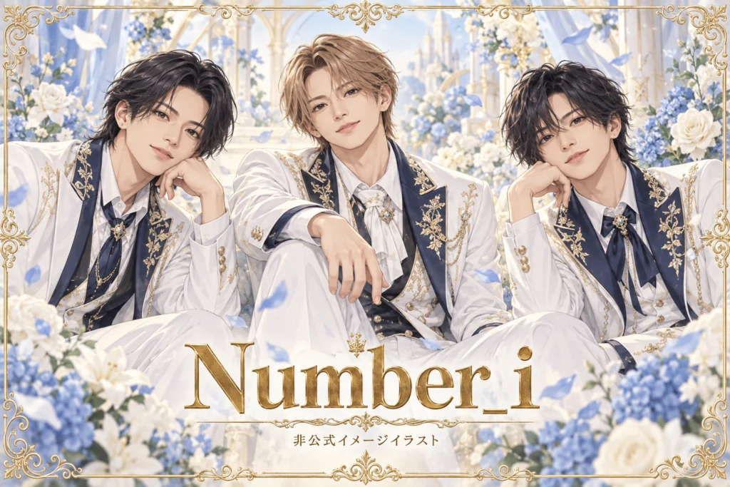 Number_iをイメージした非公式アニメ風グループイラスト