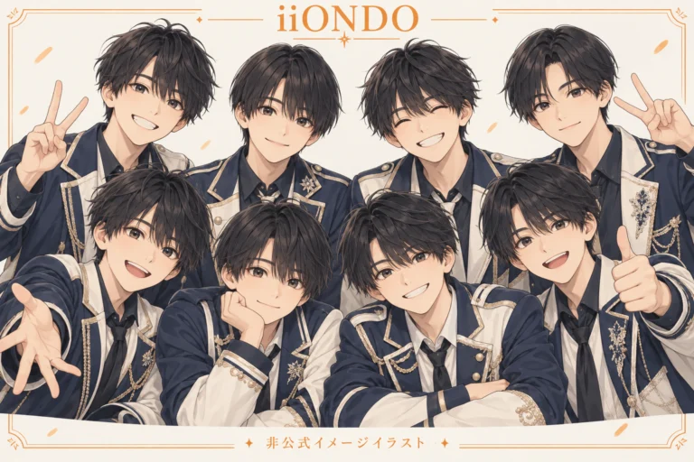 iiONDOをテーマにした男性8人の非公式イメージイラスト