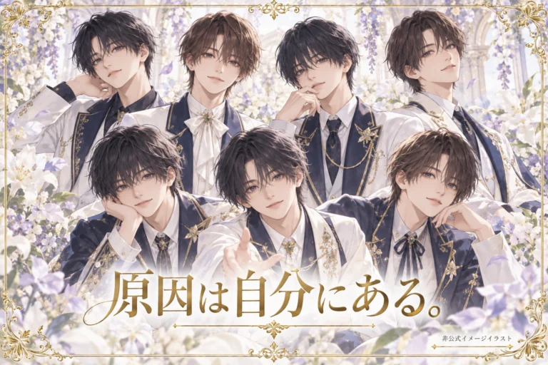 原因は自分にある。をイメージした非公式アニメ風グループイラスト