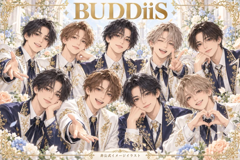 BUDDiiSをイメージした非公式アニメ風グループイラスト