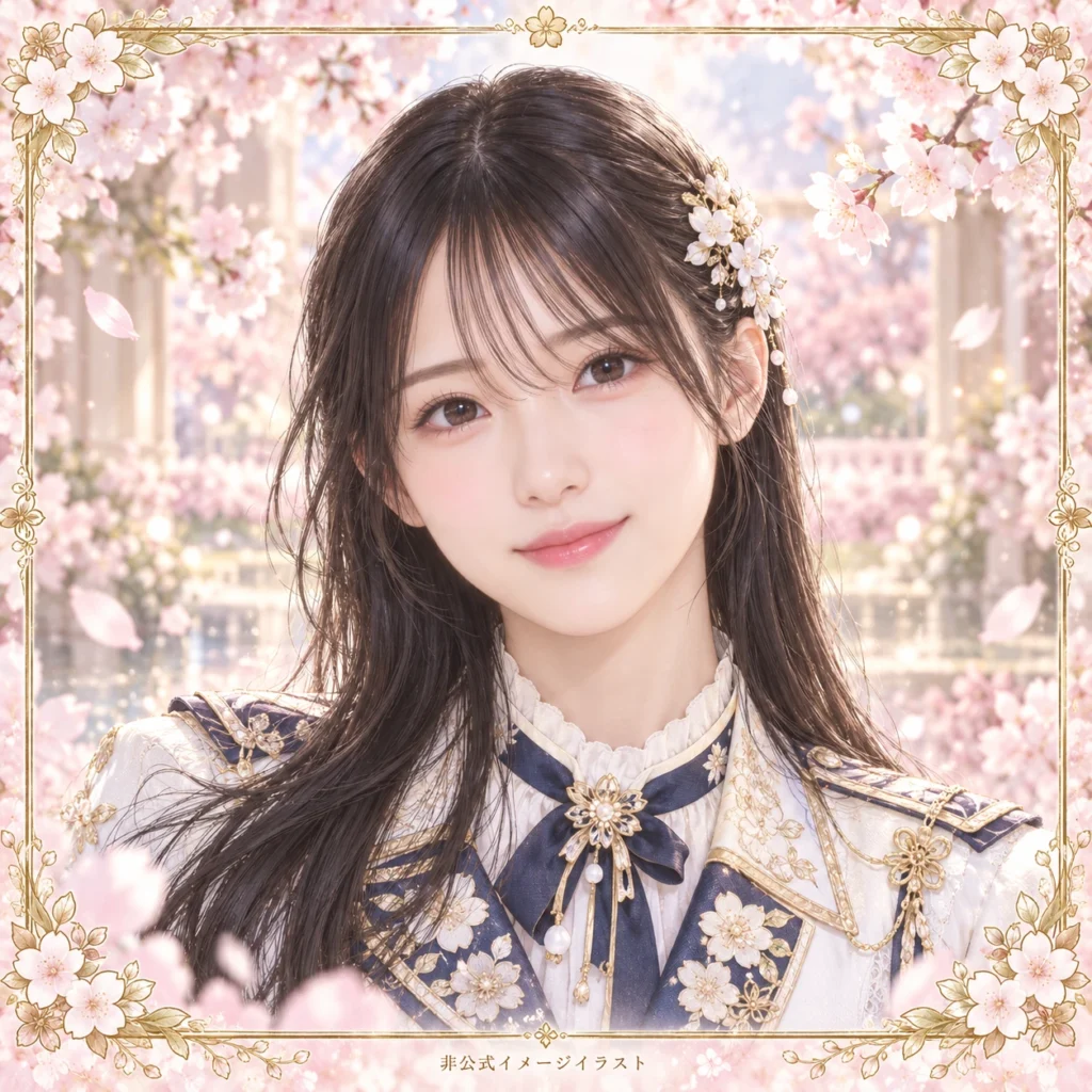 小島凪紗の紹介用・非公式AIイメージイラスト