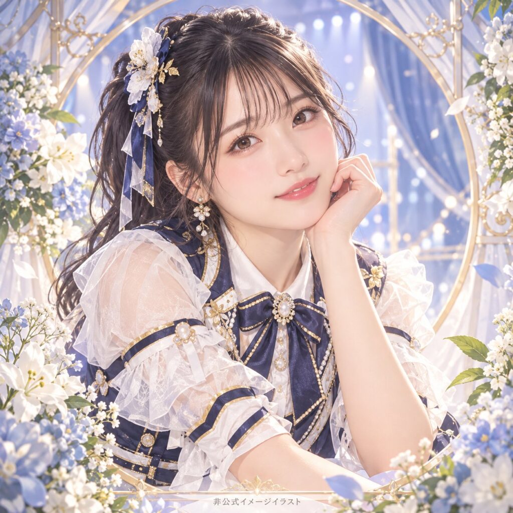 岡村美波の紹介用・非公式AIイメージイラスト