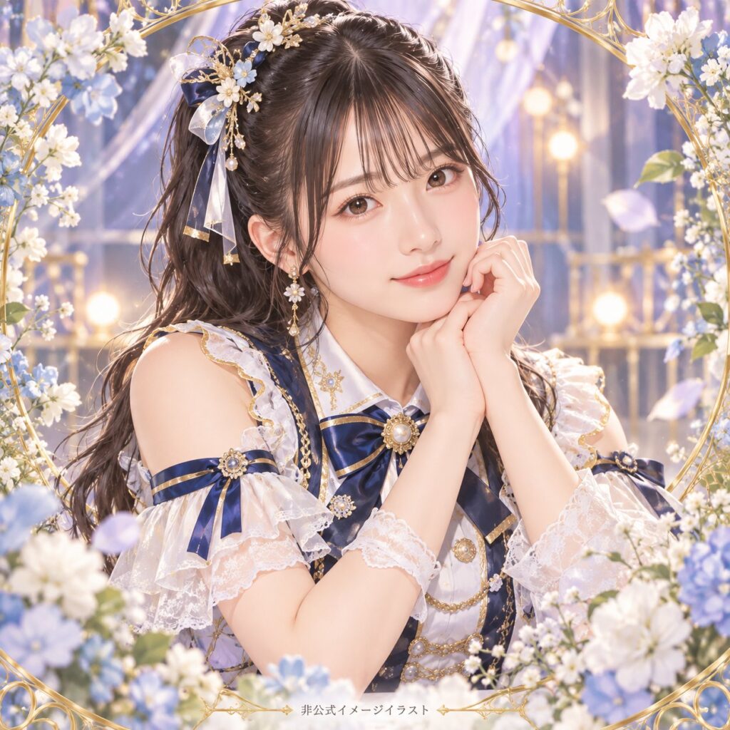 杉山結菜の紹介用・非公式AIイメージイラスト