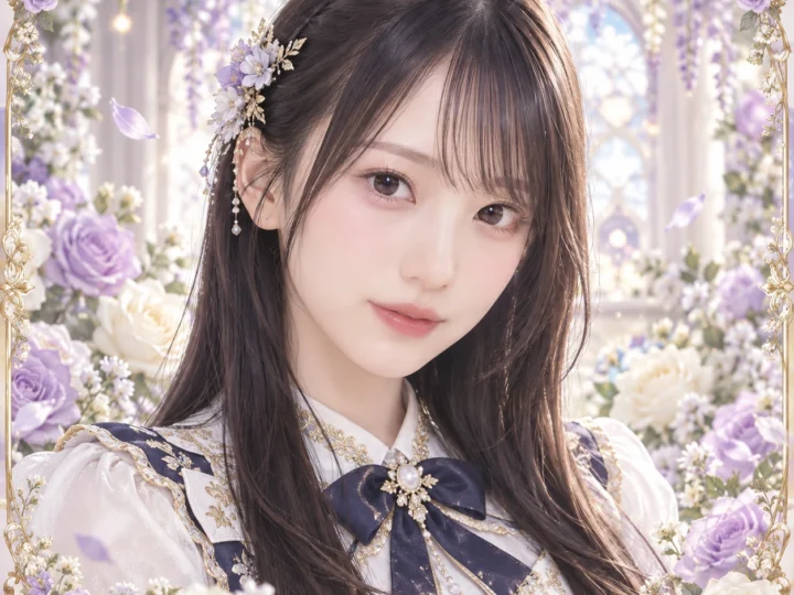 矢田萌華の紹介用・非公式AIイメージイラスト