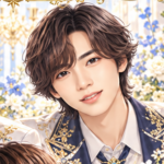 なにわ男子 道枝駿佑の非公式イメージイラスト。白・紺・金の衣装。
